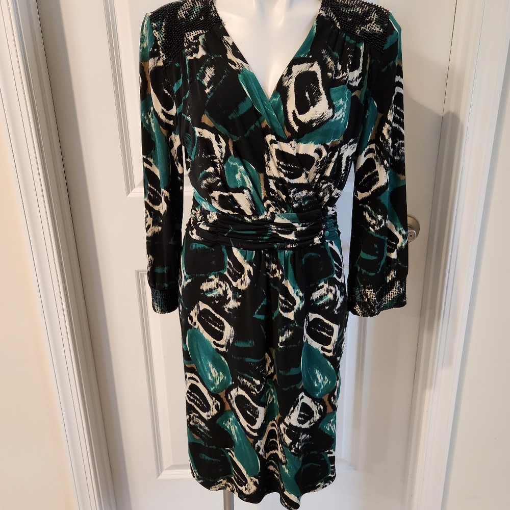 Antonio Melani size 10 dress with beads  on sleeves and shoulders details
